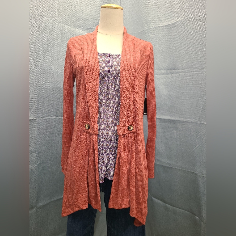 Rust colored cardigan